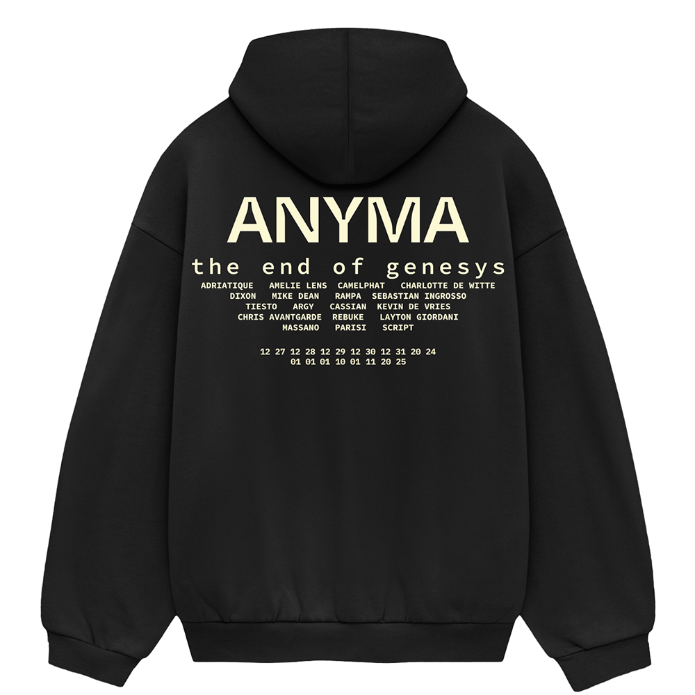 Artist List Hoodie Back